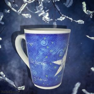 Cup coffee cup / mug dream believe achieve encouragement vintage